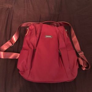 Red, security proof back purse.